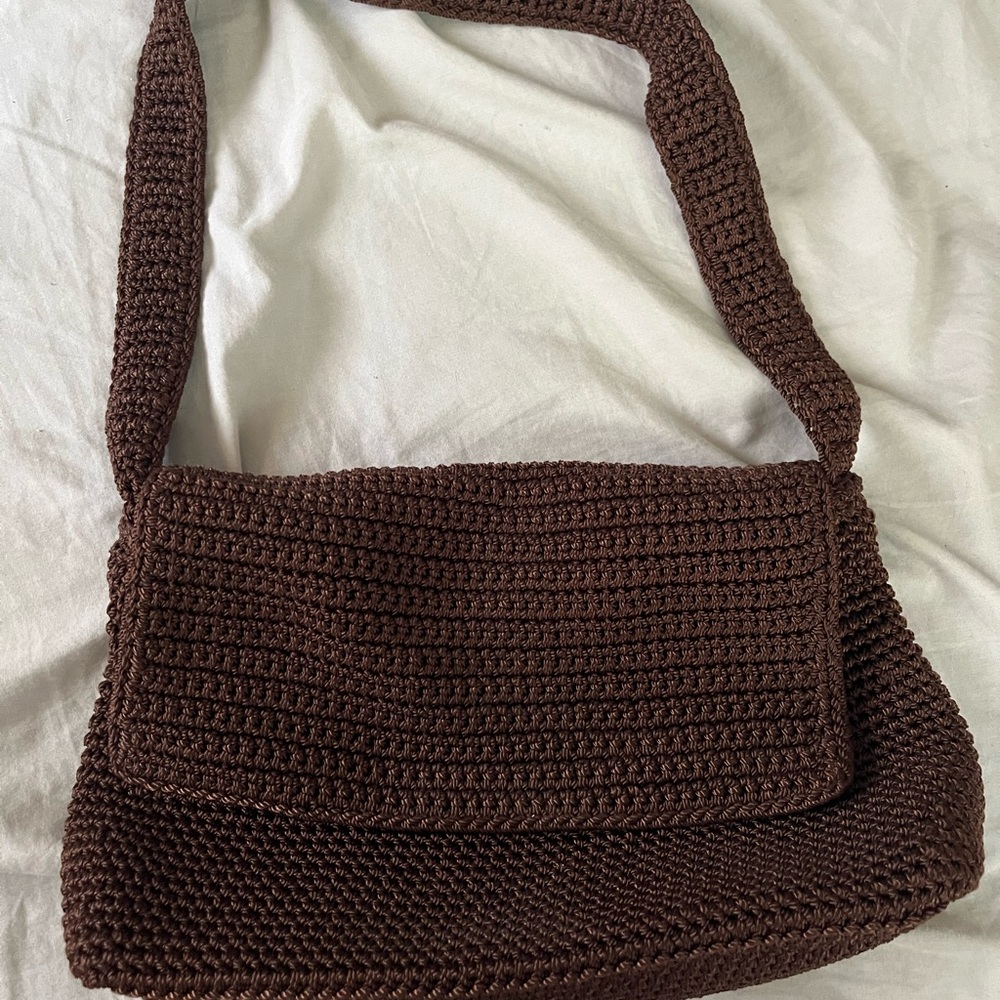 The Sak Brown Crochet Shoulder Bag
